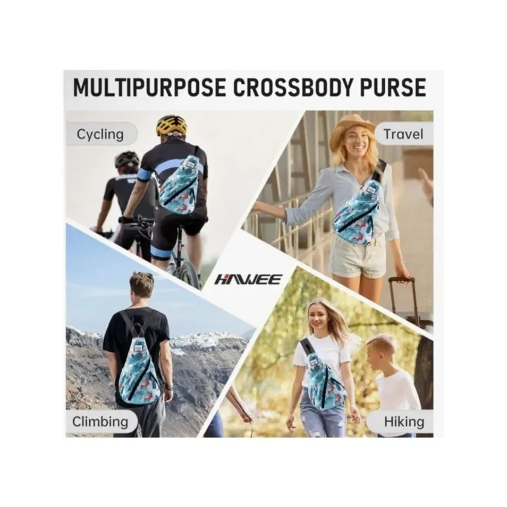 Flamingo Sling Backpack Convertible Crossbody Daypack Travel Beach Unisex Water